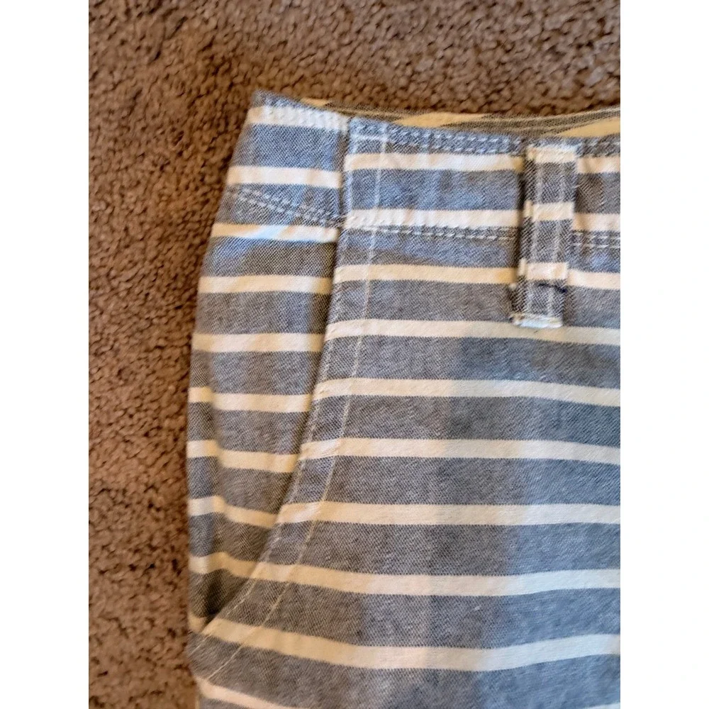 Arizona Jean Co Men Blue White Striped Chino Shorts Sz 31 Nautical Preppy Resort